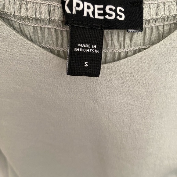 Express Women’s Babydoll Peplum Sage Sea-foam Green Tank Size Small - Picture 3 of 4